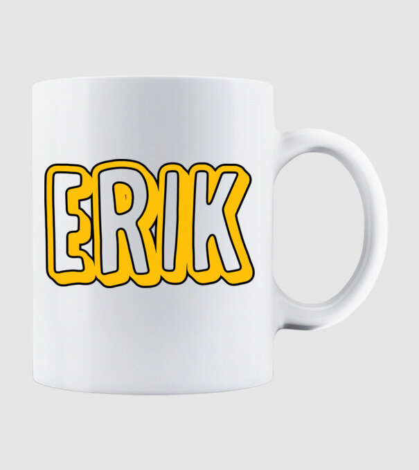 Erik minta fehér pólón
