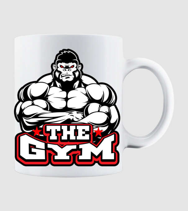 Gym minta fehér pólón