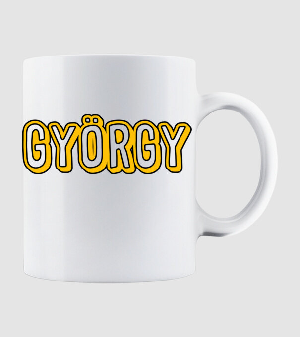 György  minta fehér pólón