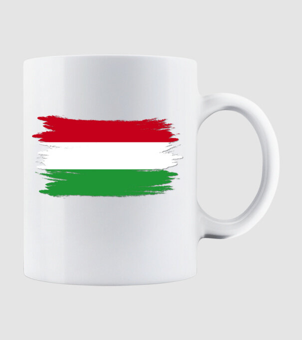 Magyar zászló minta fehér pólón