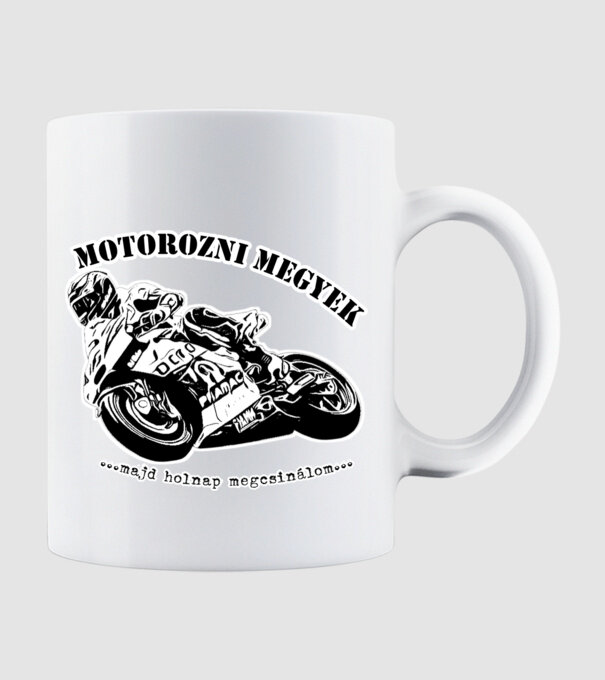 MOTOROZNI MEGYEK minta fehér pólón