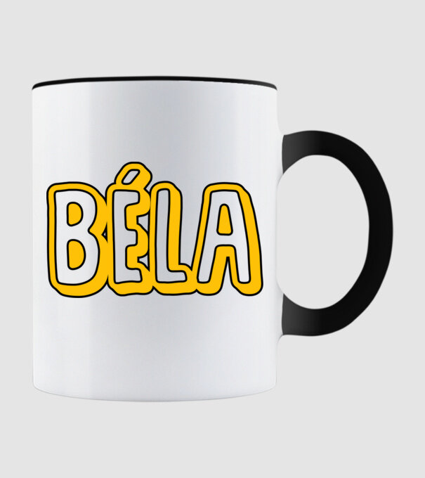 Béla minta fekete pólón
