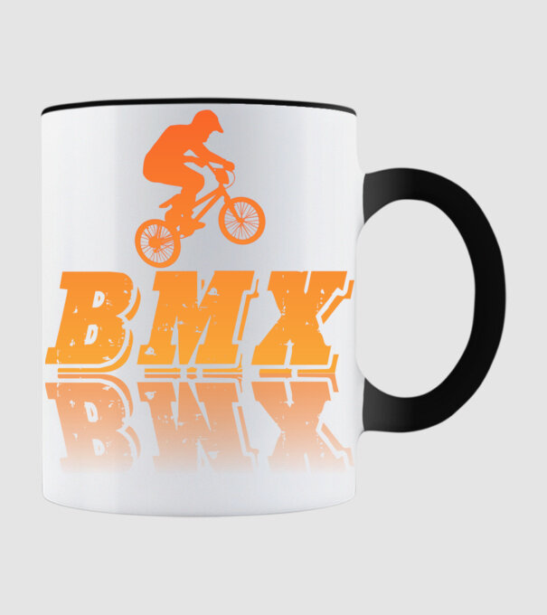 Bmx minta fekete pólón