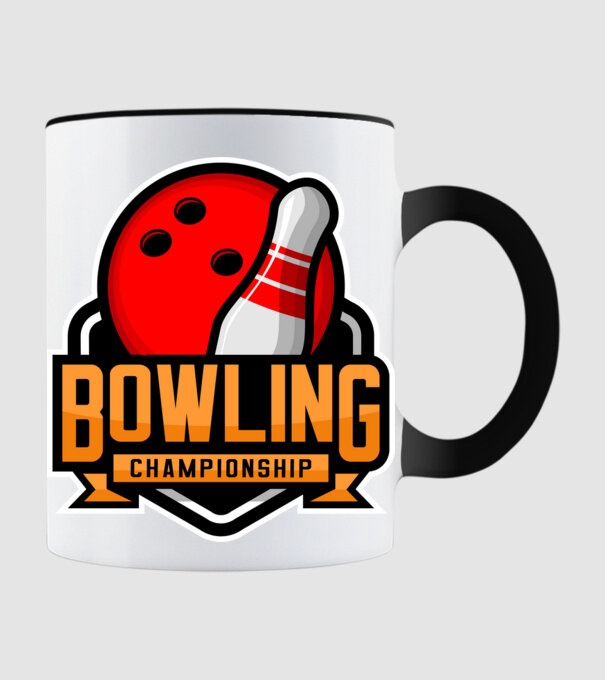 Bowling minta fekete pólón