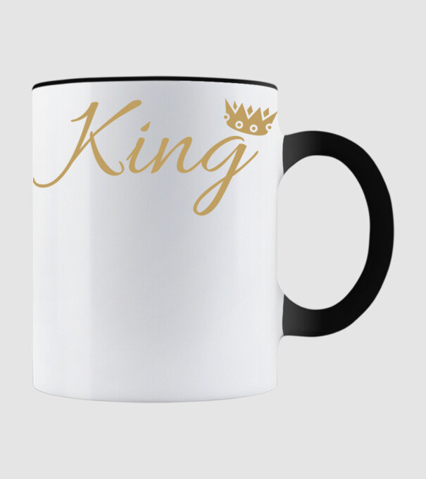 King minta fekete pólón