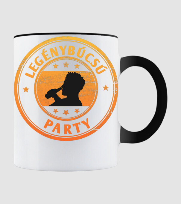 Legénybúcsú party minta fekete pólón