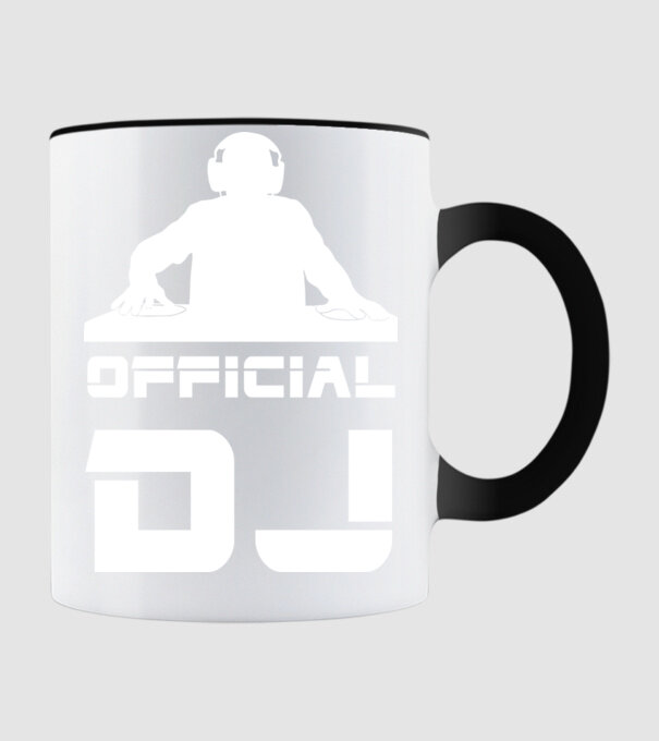 official dj minta fekete pólón
