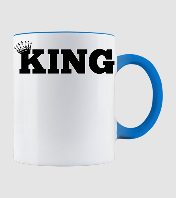 King minta világoskék pólón