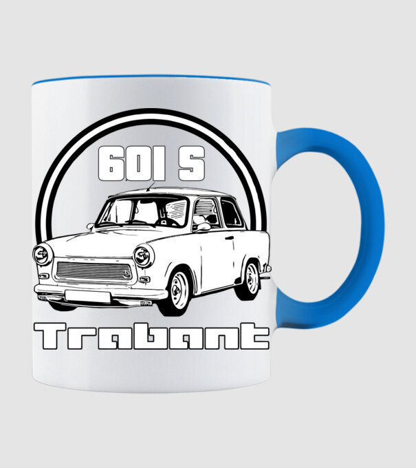 trabant minta világoskék pólón