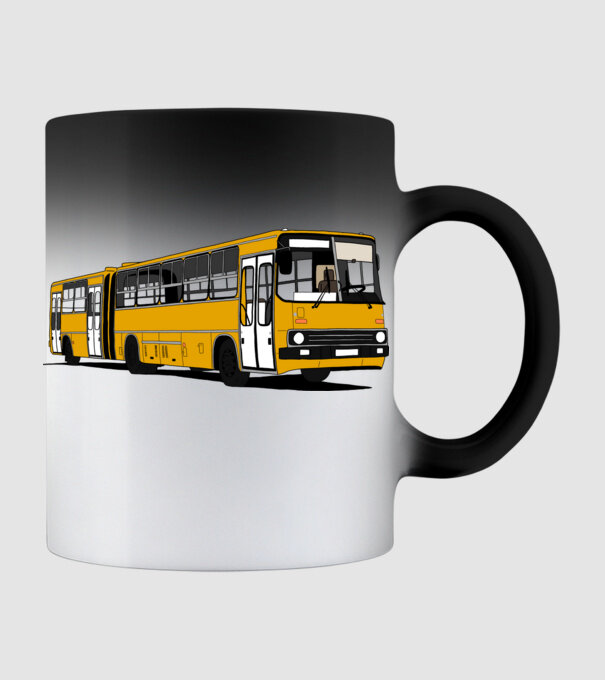 Busz minta fekete pólón