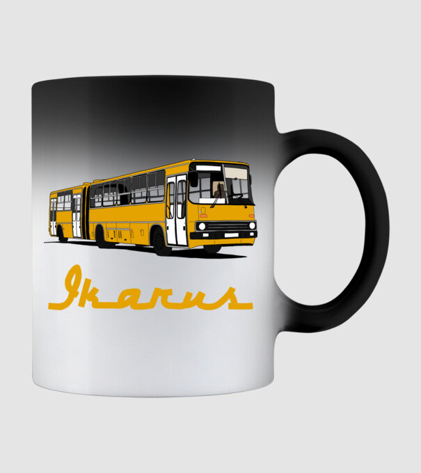 Busz minta fekete pólón