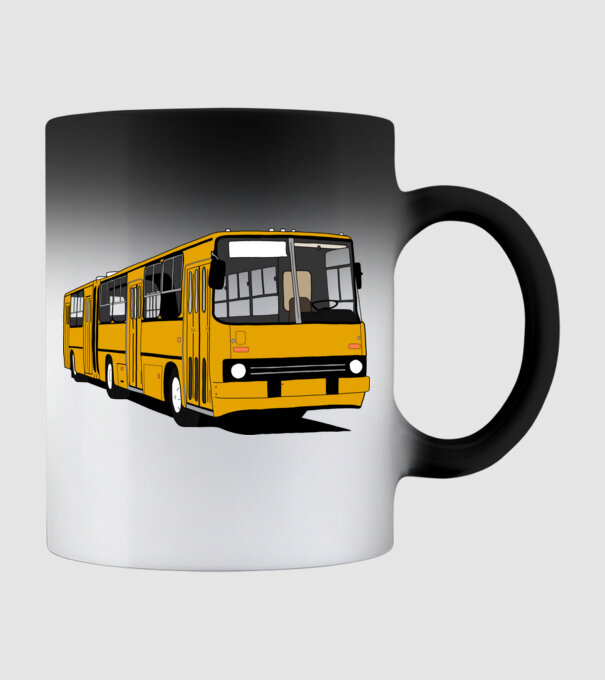 Busz minta fekete pólón