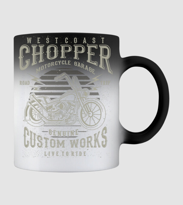 Chopper minta fekete pólón