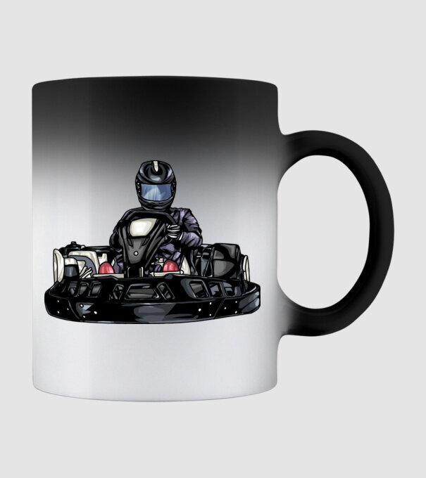 Gokart minta fekete pólón