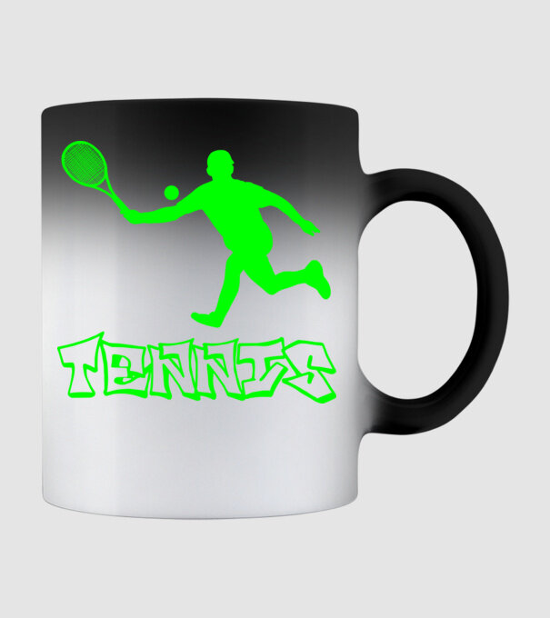 tenisz minta fekete pólón