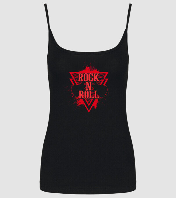 rock n' roll minta fekete pólón
