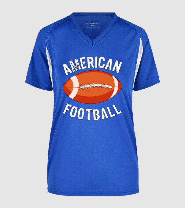 American football minta királykék pólón