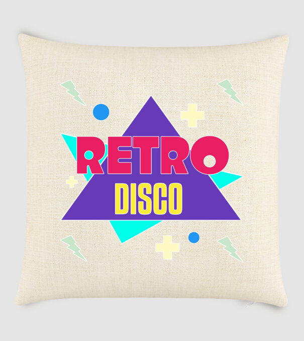 retro disco minta homokszín pólón