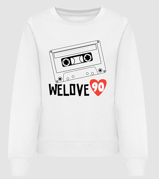 welove 90s minta fehér pólón