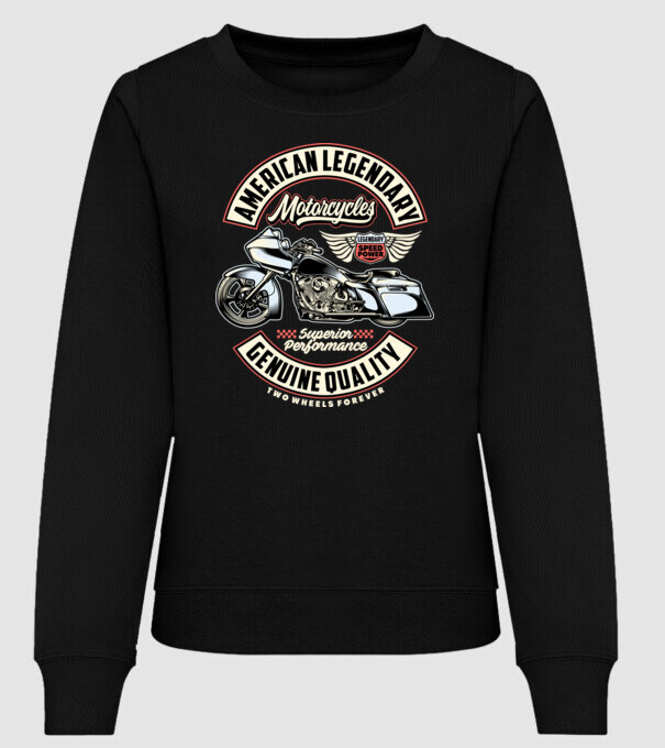 Motorcycle minta fekete pólón