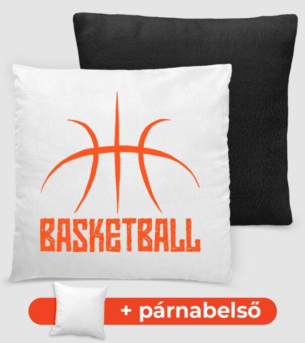 Kosárlabdás minta fekete pólón