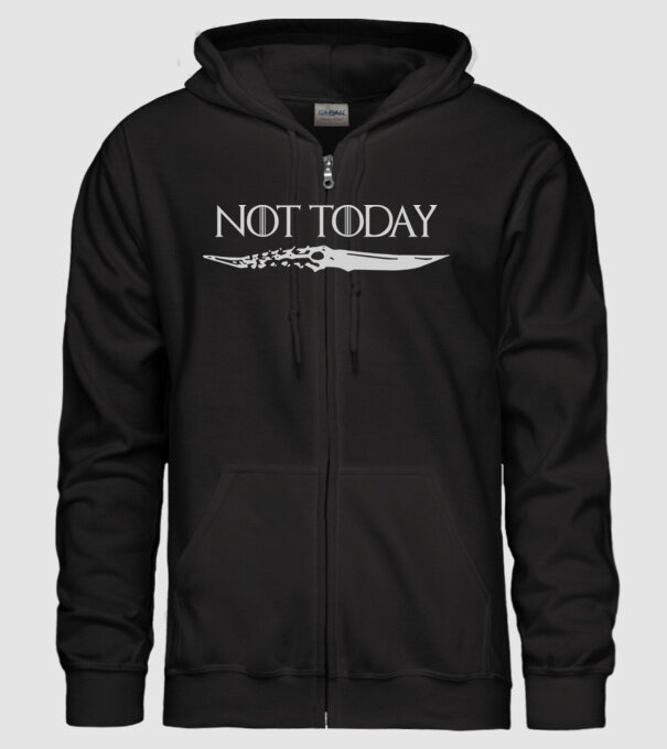 Not today minta fekete pólón