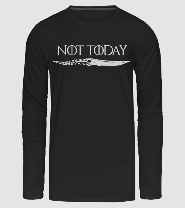 Not today minta fekete pólón