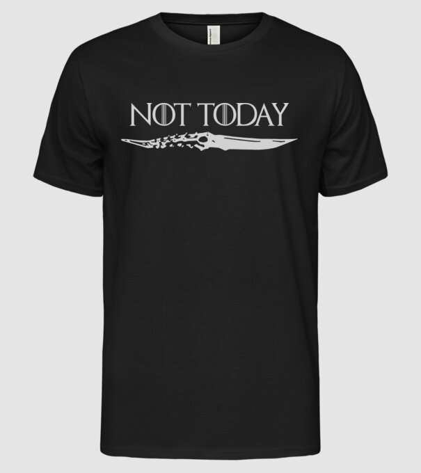 Not today minta fekete pólón
