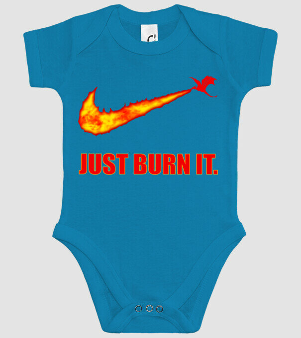just burn it dracarys minta türkiz pólón