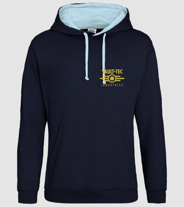 Vault-Tec_Logo minta sötétkék pólón