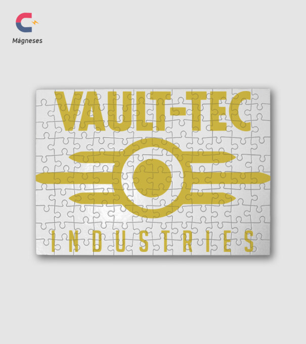Vault-Tec_Logo minta fehér pólón
