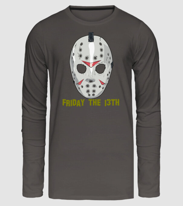 Friday 13th Jason veszély minta sötétszürke pólón