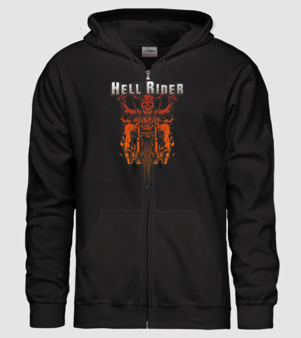 Hell Rider minta fekete pólón