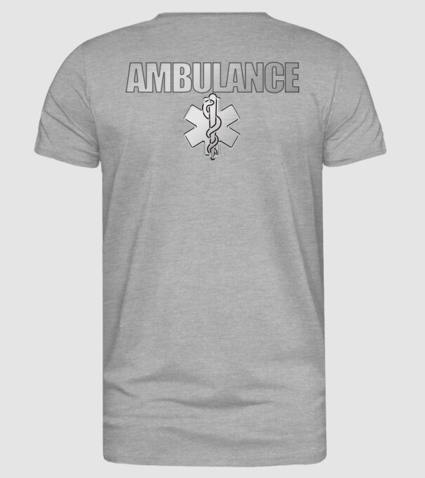Ambulance minta logóval minta szürke pólón