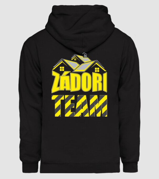 Zádori Team hát minta fekete pólón