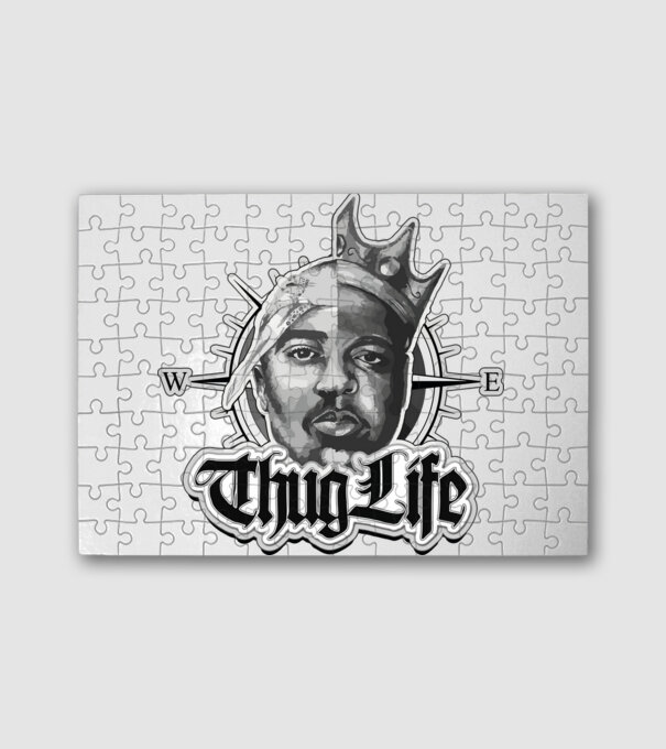 Tupac és Biggie minta fehér pólón