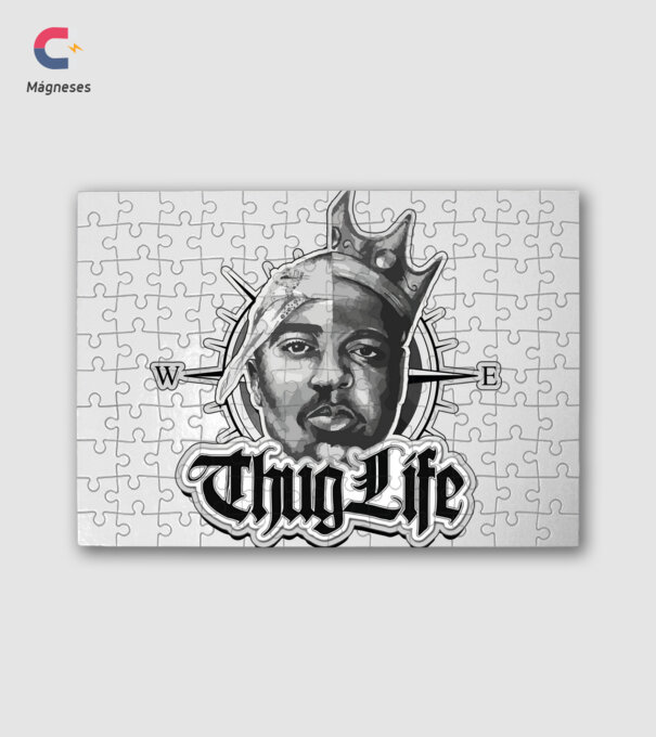 Tupac és Biggie minta fehér pólón