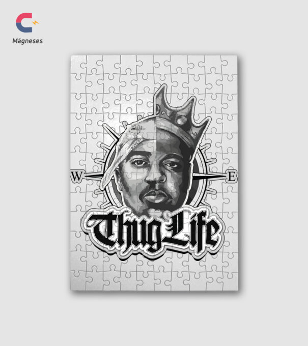 Tupac és Biggie minta fehér pólón