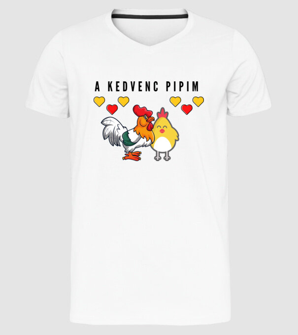 A KEDVENC PIPIM (1) minta fehér pólón