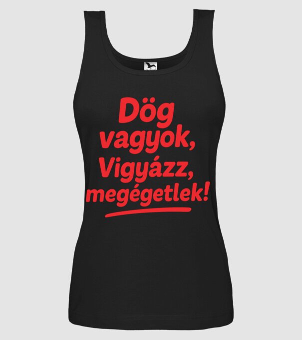 Dög vagyok minta fekete pólón