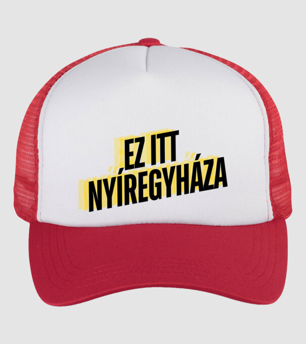 Ez itt Nyíregyháza minta fehér/piros pólón