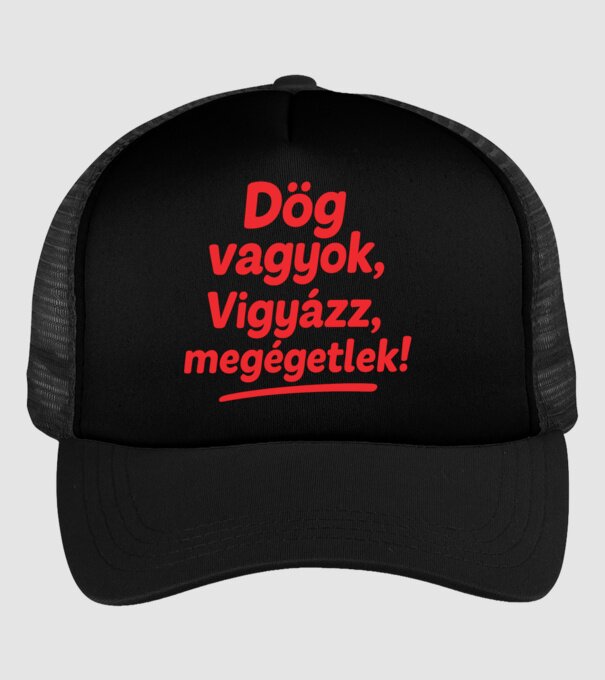 Dög vagyok minta fekete pólón