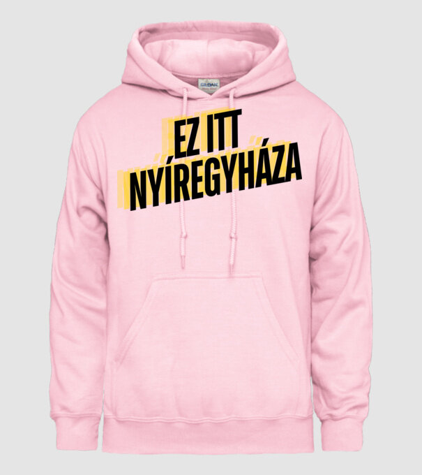 Ez itt Nyíregyháza minta világos rózsaszín pólón