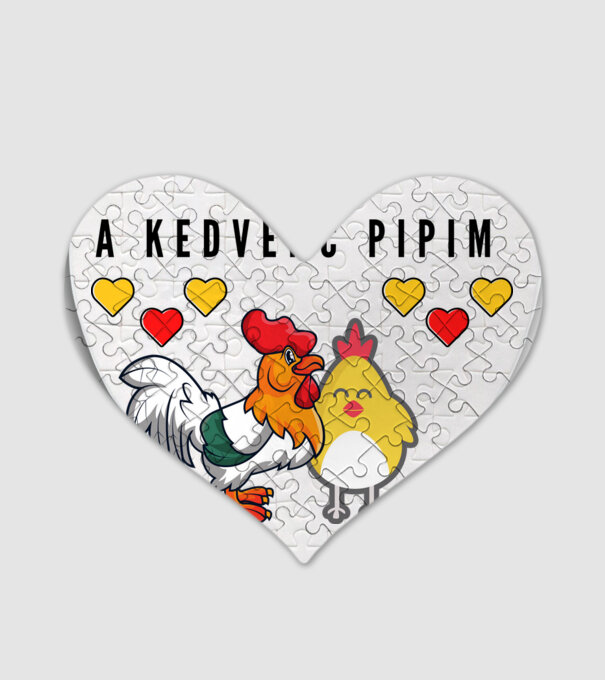 A KEDVENC PIPIM (1) minta fehér pólón