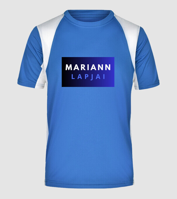 MARIANN LAPJAI minta királykék pólón