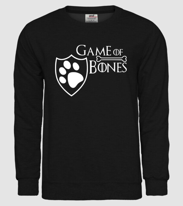 Színezhető Game of Bones  minta fekete pólón