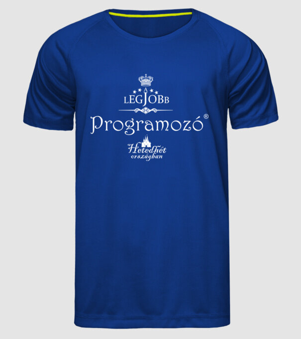 legjobb_programozo minta királykék pólón