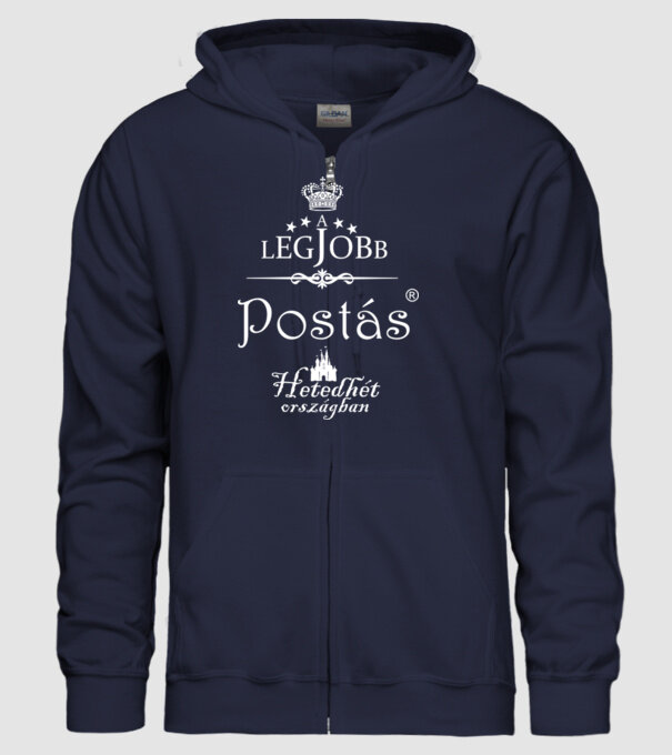legjobb_postas minta sötétkék pólón