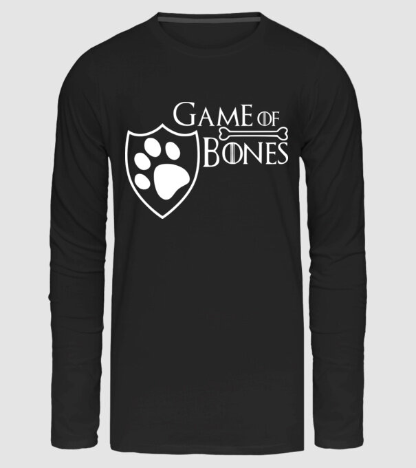 Színezhető Game of Bones minta fekete pólón