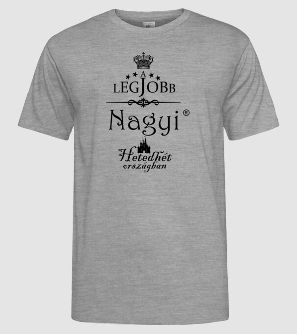 A legjobb nagyi Hetedhét minta szürke pólón